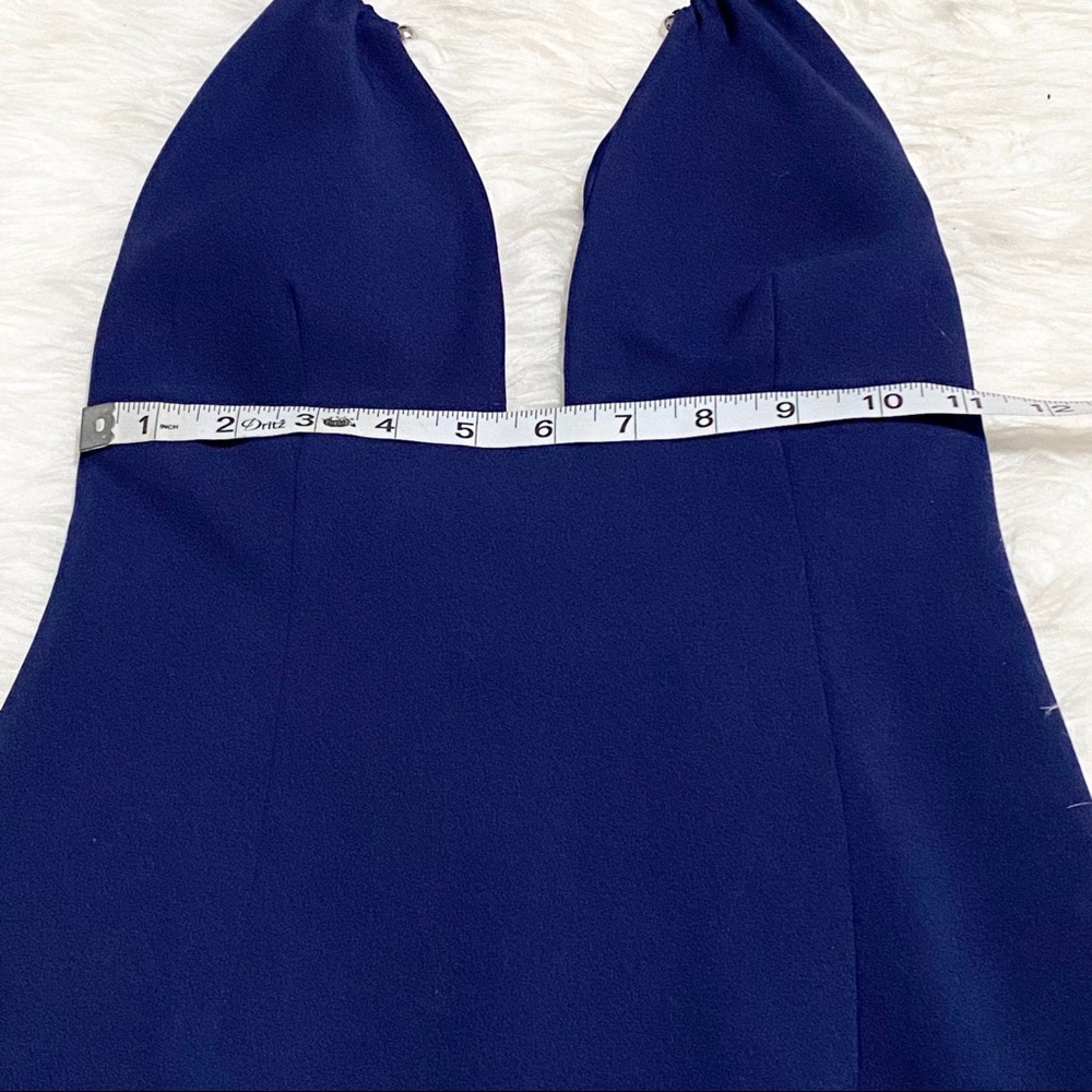 AIDAN MATTOX Navy Blue Choker Dress - Picture 5 of 9